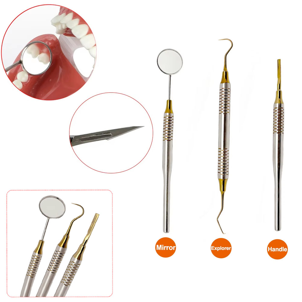 Dental Mirror Probe - قسط الفولاذ المقاوم للصدأ الأسنان الفم
