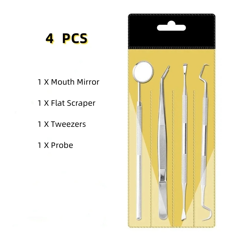 Dental Mirror Probe - 3 قطعة/4 قطعة الفولاذ المقاوم للصدأ