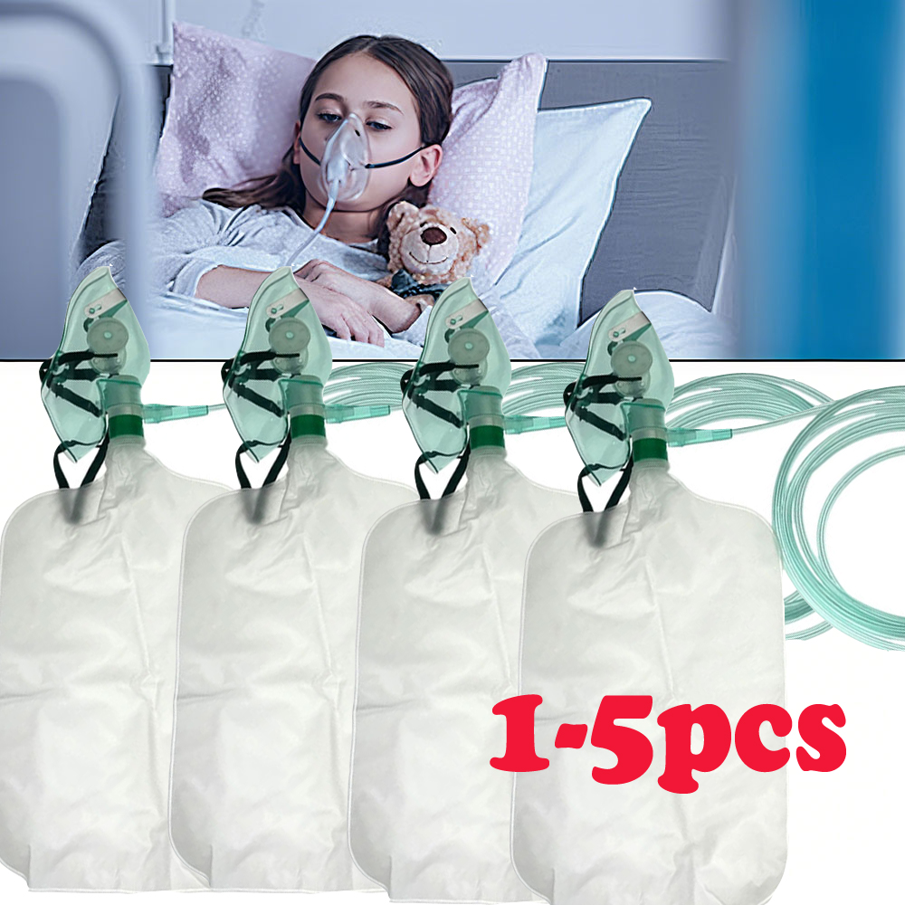 Oxygen Mask Non-Rebreather - 1-5 قطعة قناع الأكسجين غير الممر