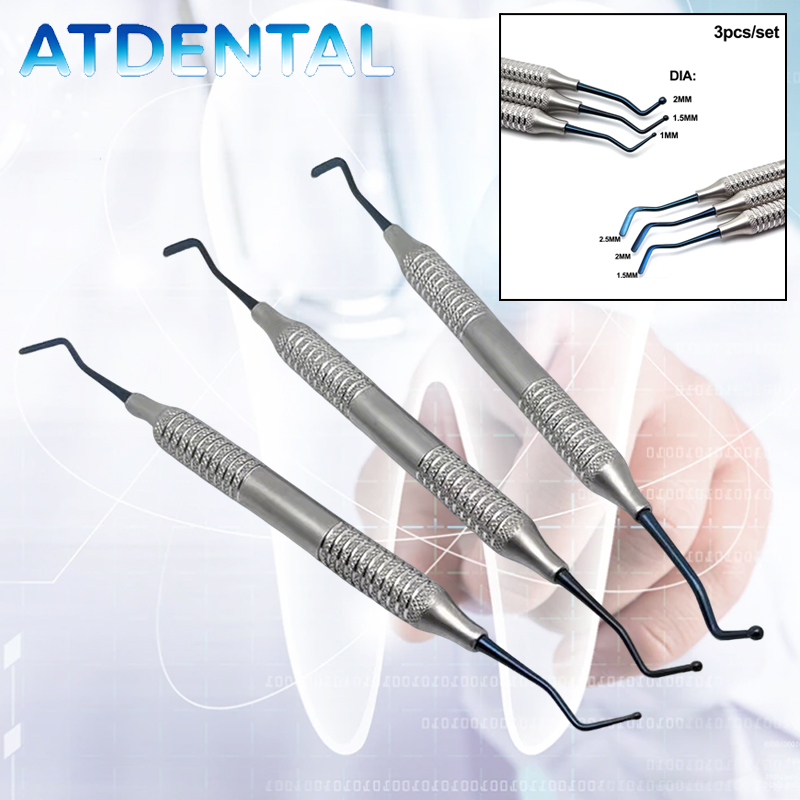 Dental Mirror Probe - مجموعة من 3 ملاعق حشو الأسنان