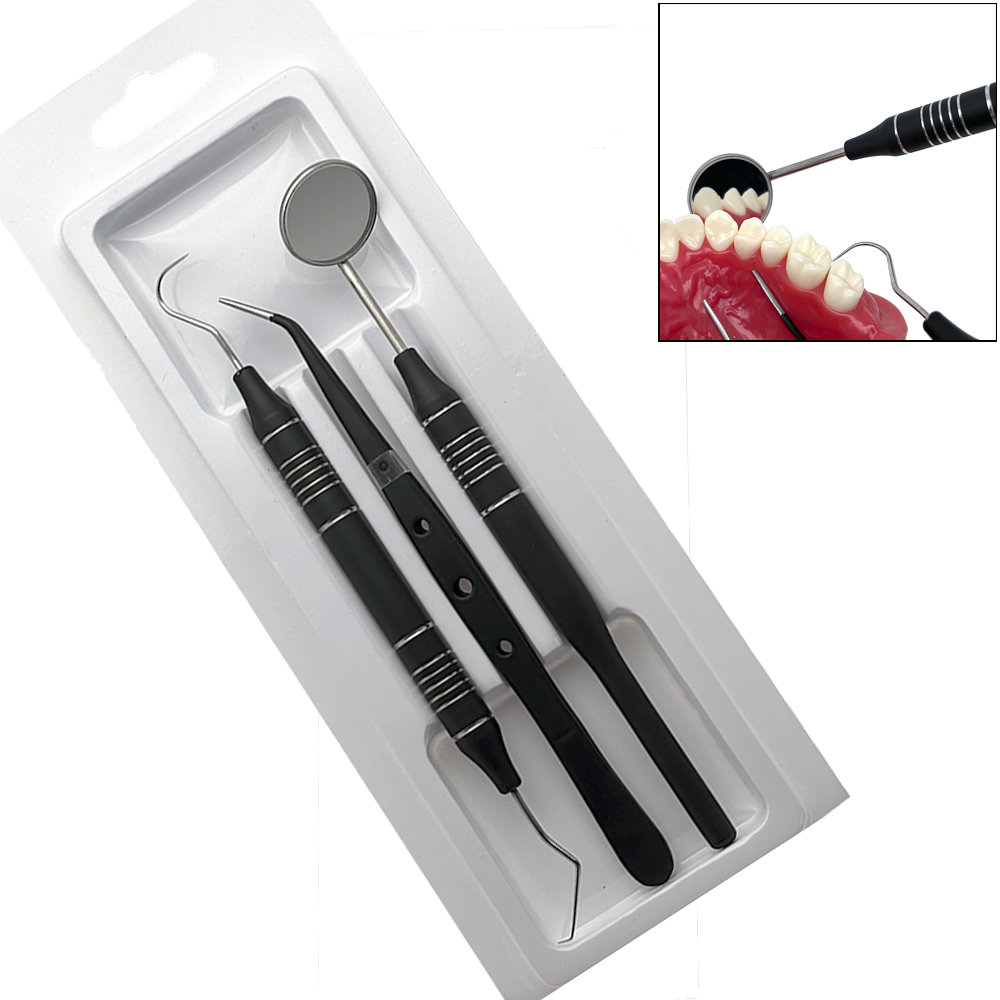 Dental Mirror Probe - 3 قطعة/المجموعة مرآة الأسنان عدة الفم