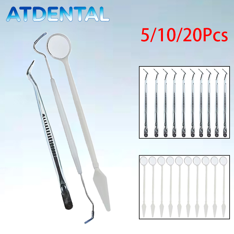 Dental Mirror Probe - 5/10/20 قطعة مجموعة طب الأسنان القابل