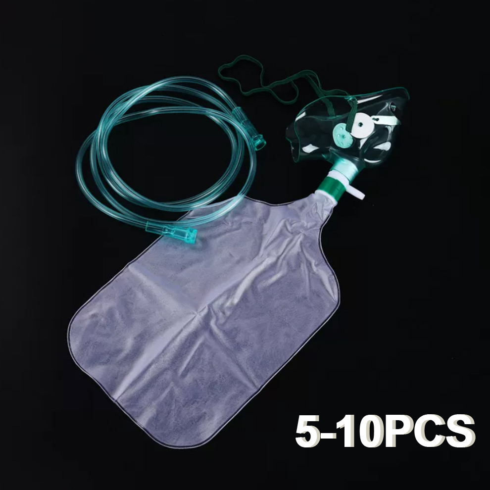 Oxygen Mask Non-Rebreather - 5-10 قطع من أقنعة الأكسجين عالية