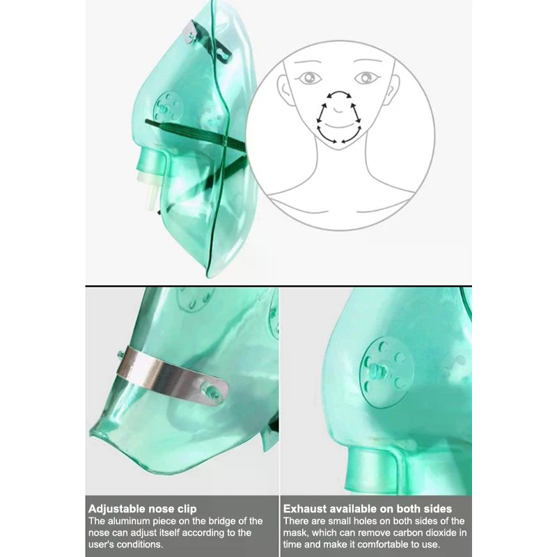 1 قطعة قناع الوجه الأكسجين عال - مراجعة Oxygen Mask Non-Rebreather وسعره