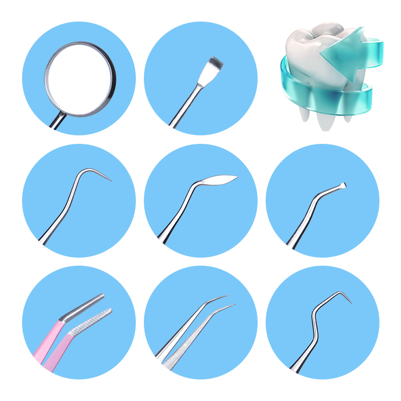 1 قطعة ملاقط الأسنان الوردي ال - مراجعة Dental Mirror Probe وسعره