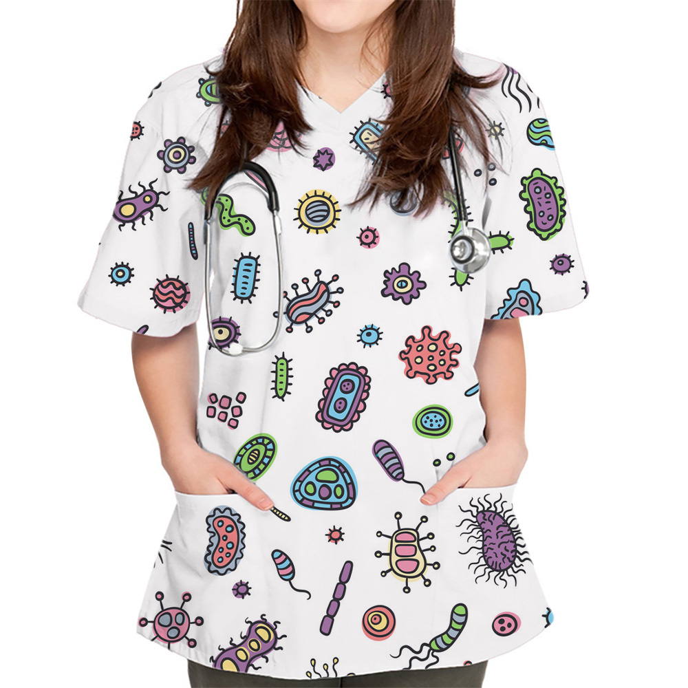ملابس طبية جديدة للنساء بطباعة - مراجعة Medical Lab Uniform وسعره