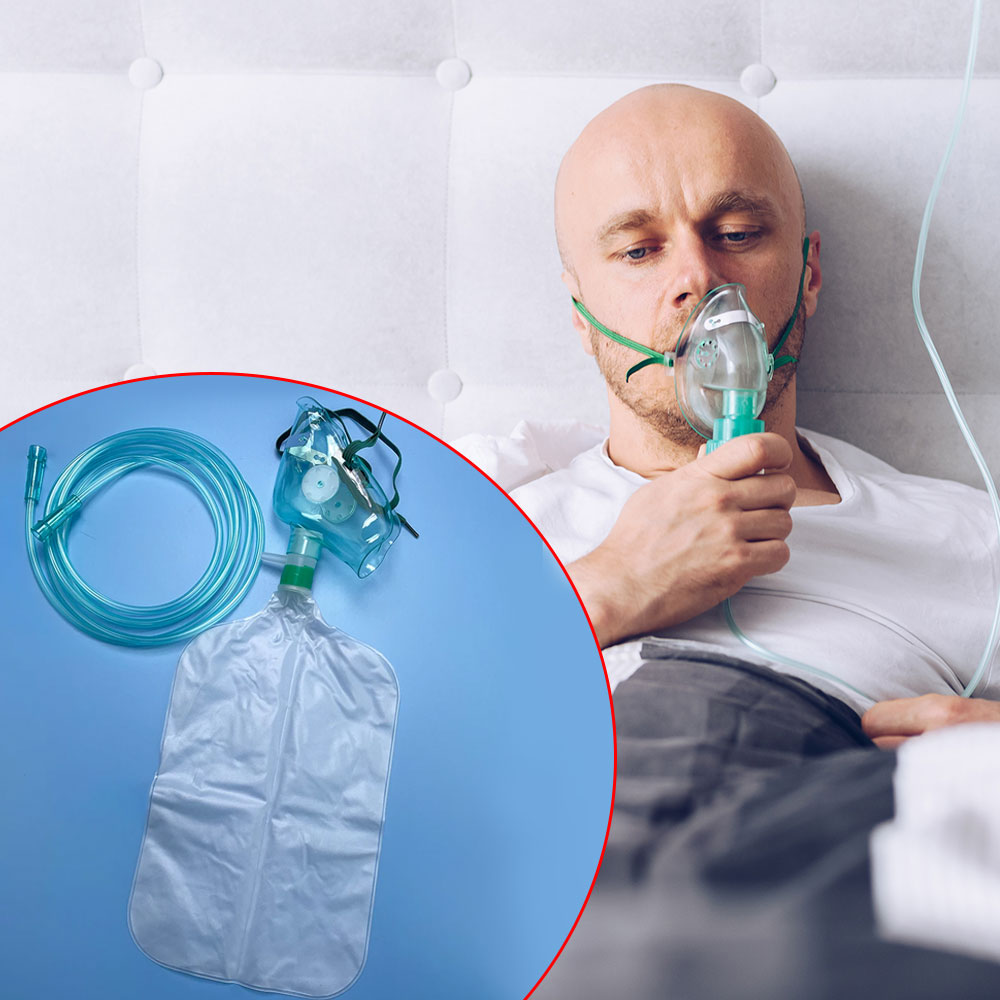 1-5 قطعة قناع الأكسجين غير الم - مراجعة Oxygen Mask Non-Rebreather وسعره